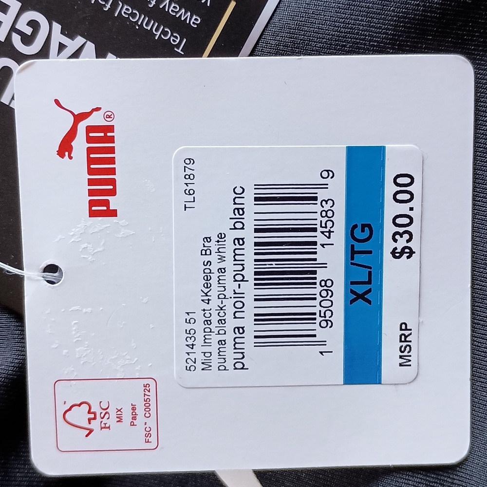 Puma Medium Impact Sports Bra XL - Picture 7 of 7